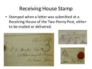 Franking stamps, Fees, and 
indications of payment 
<p>A large 7 denoting the fee for a single-sheet letter 
has been writ...