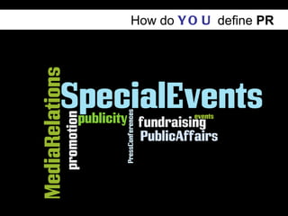 How do   YOU  define  PR  ? 