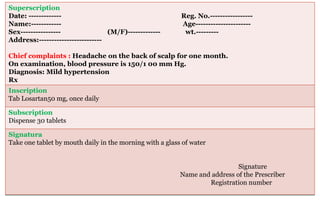 Prescript Completed Intro to prescription writing | PPTX