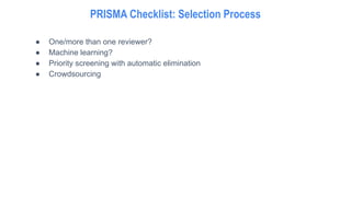 Introduction to PRISMA: Common Pitfalls & Best Practices in Systematic ...