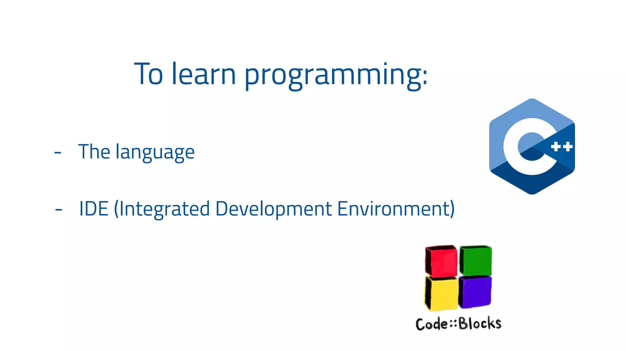 Intro to programming and how to start that career | PPT