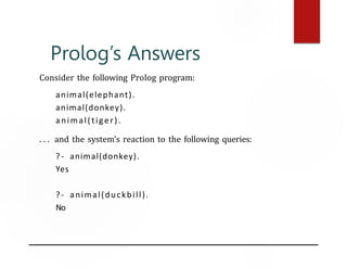 An introduction to Prolog language slide | PPTX