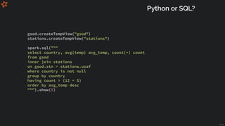 Intro to PySpark: Python Data Analysis at scale in the Cloud | PDF