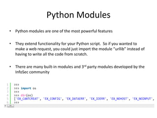 Introduction to Python for Security Professionals | PPTX