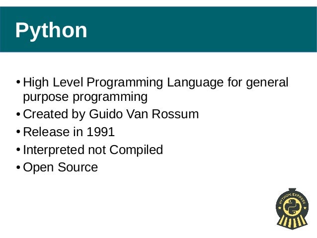 Introduction to Python3 Programming Language