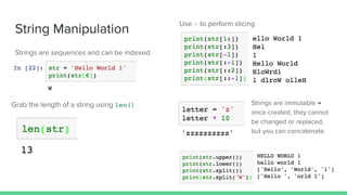 python string manipulation overview | pdf | string... Introduction To Python | PDF