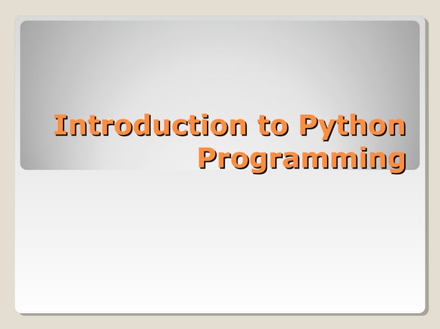 Intro to Python with GPIO | PPT | Programming Languages | Computing