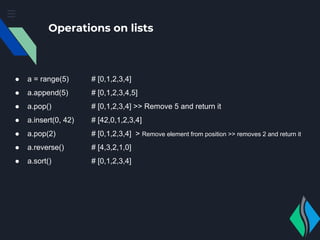 Introduction to python | PPT