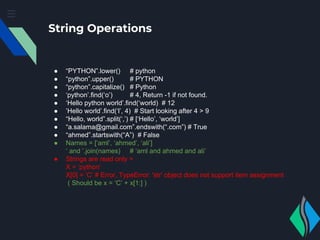 Introduction to python | PPT