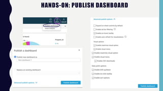 HANDS-ON: PUBLISH DASHBOARD
 