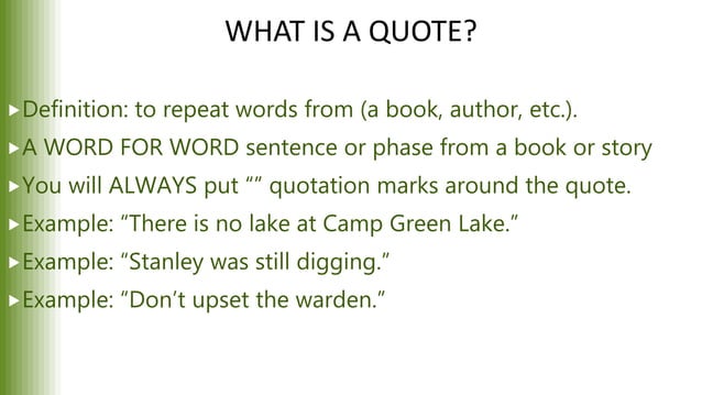 Intro To Quotes PPT intro-to-quotes-ppt