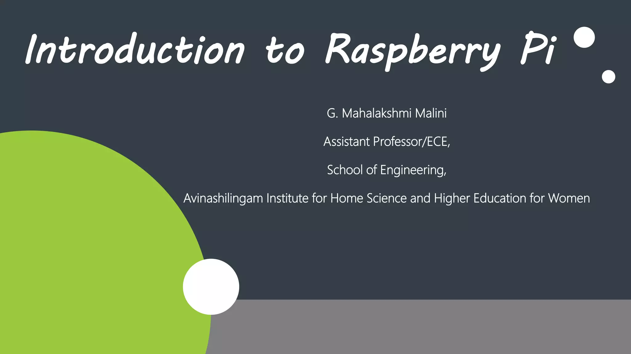 Intro to raspberry pi | PPT