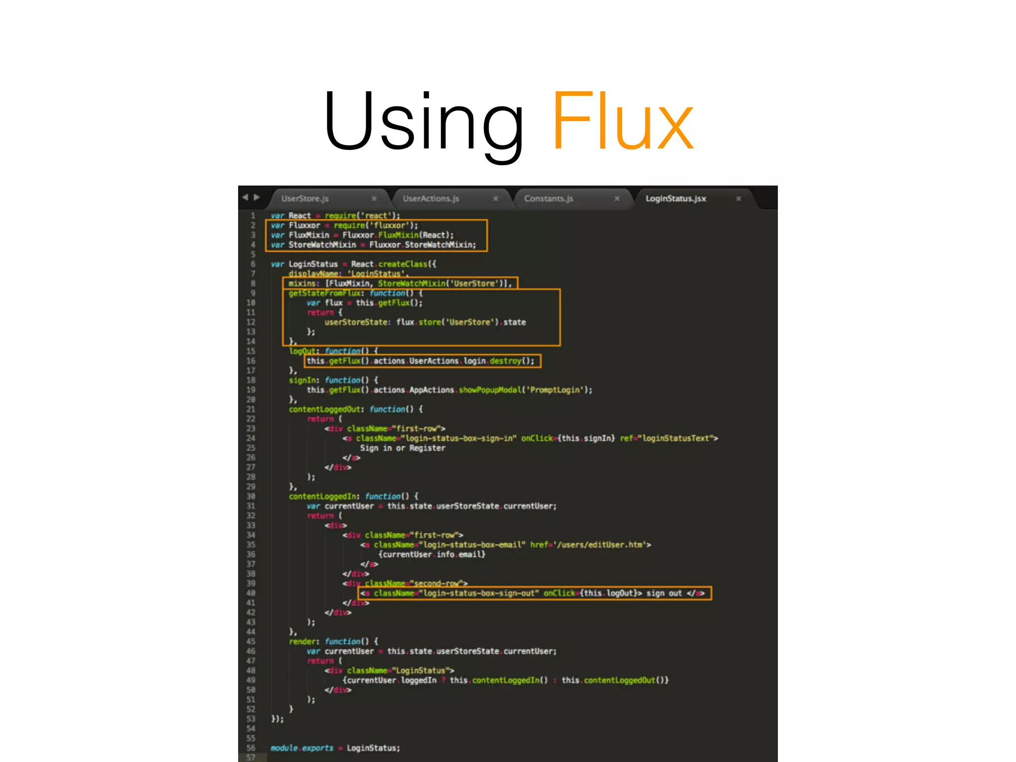 Using Flux
 