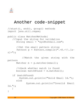 Intro To Regex In Java | PPT