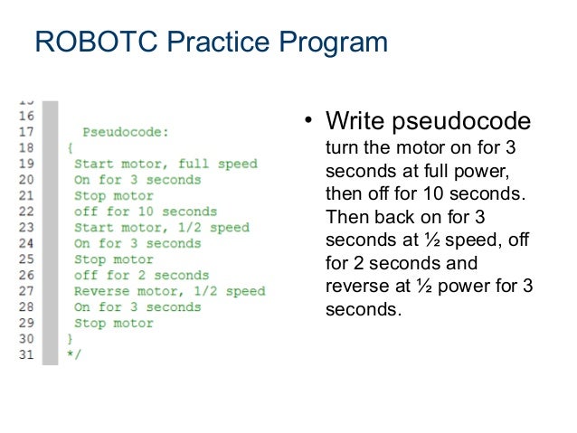 Intro to RobotC