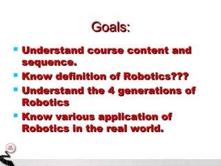 Intro to robotics | PPT