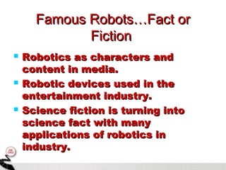 Intro to robotics | PPT