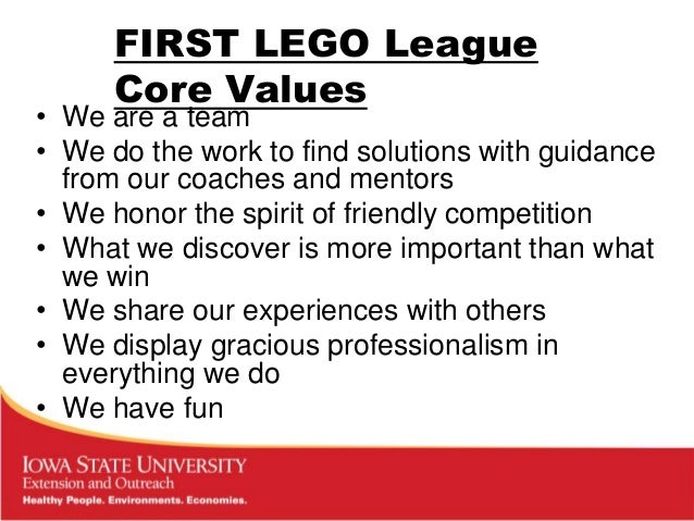 robotics core values