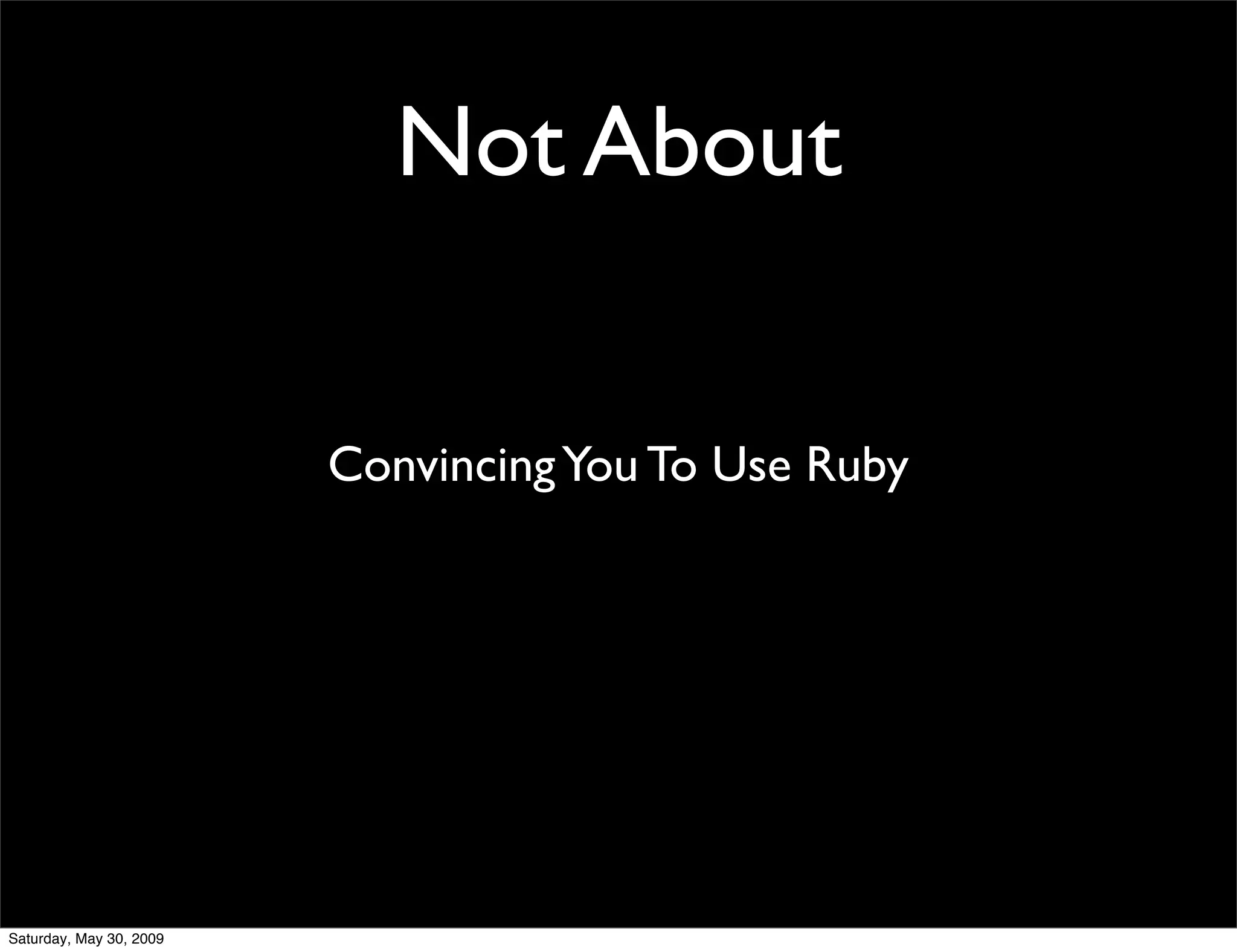 Intro To Ruby