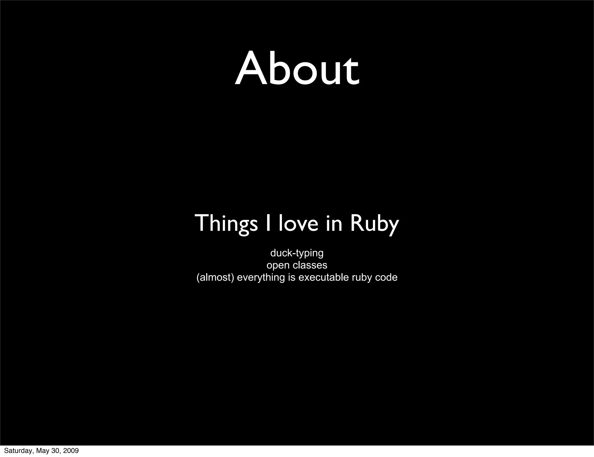 Intro To Ruby