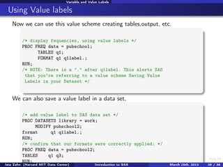 Sas Drive Label Introduction to SAS | PDF