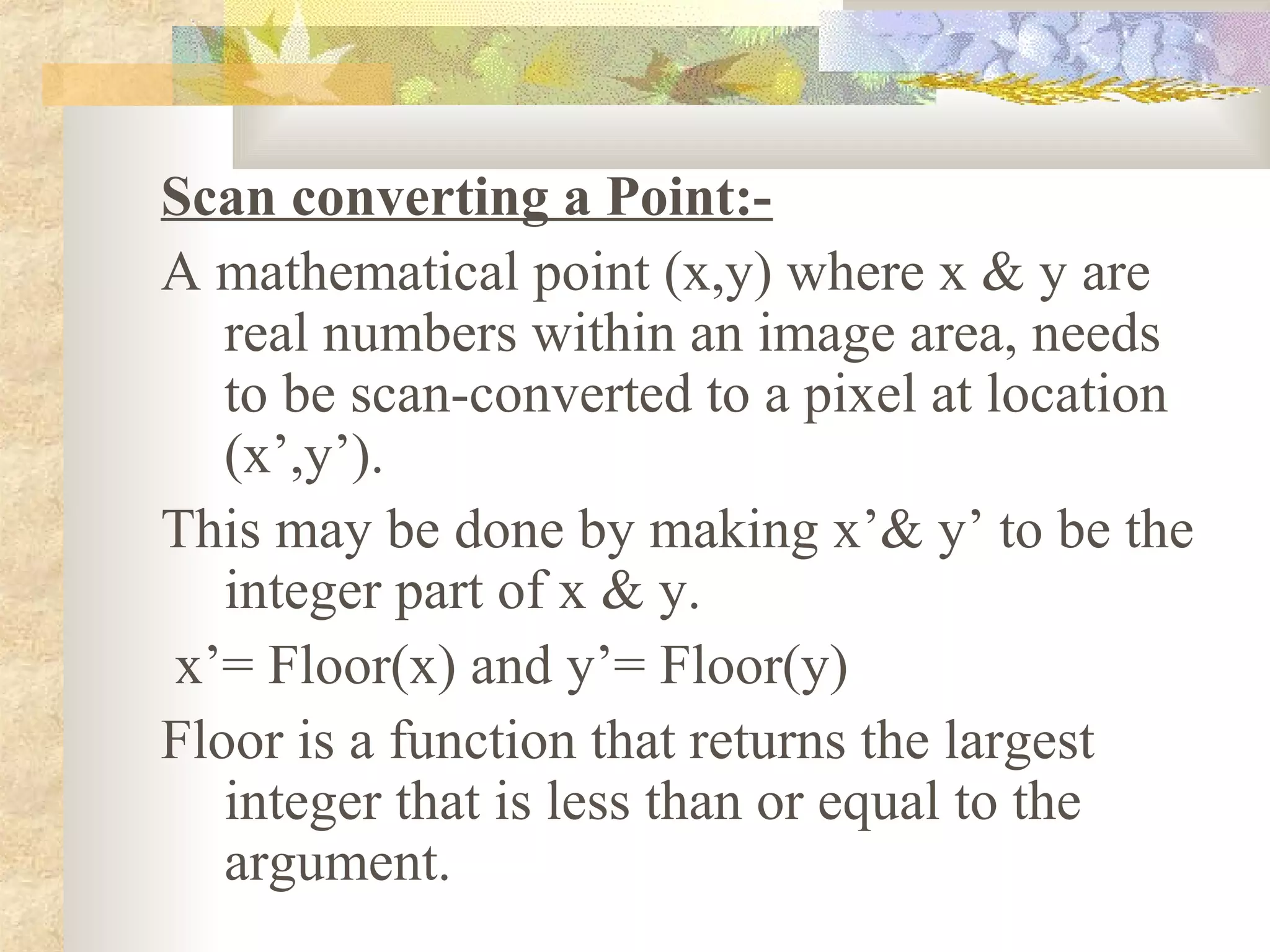 Intro to scan conversion | PPT