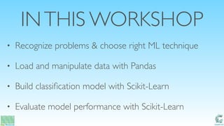 Intro to scikit learn may 2017 | PDF