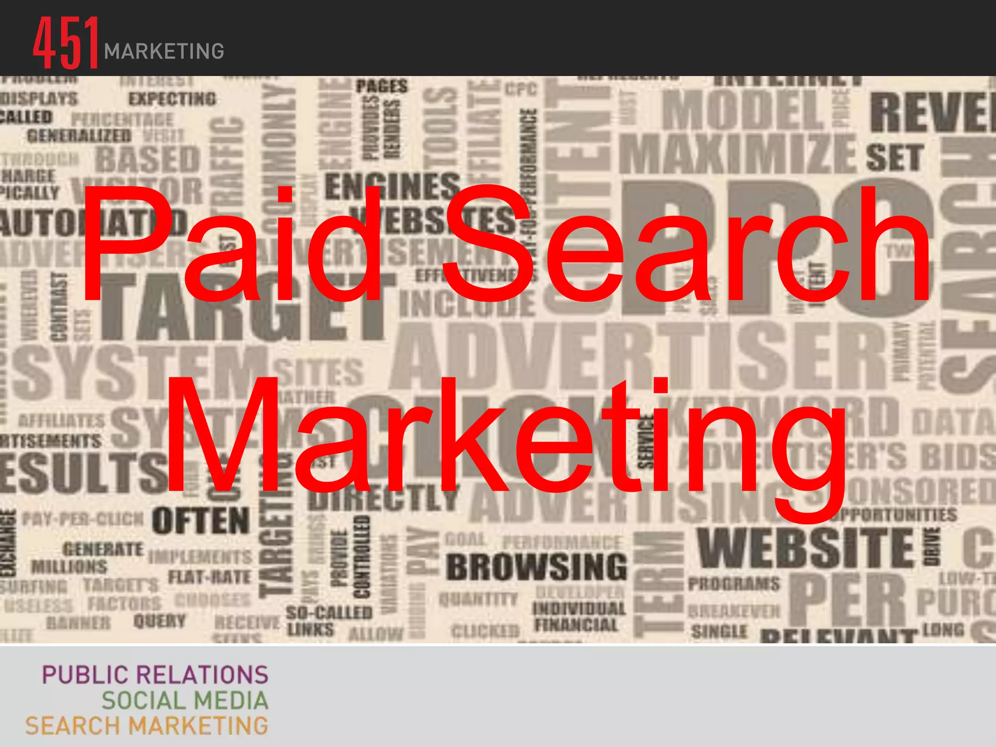 Paid Search
 Marketing
 