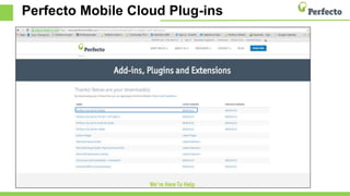 Perfecto Mobile Cloud Plug-ins
 