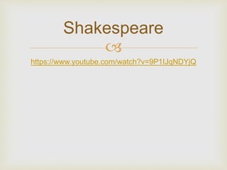 Intro to Shakespeare | PPTX