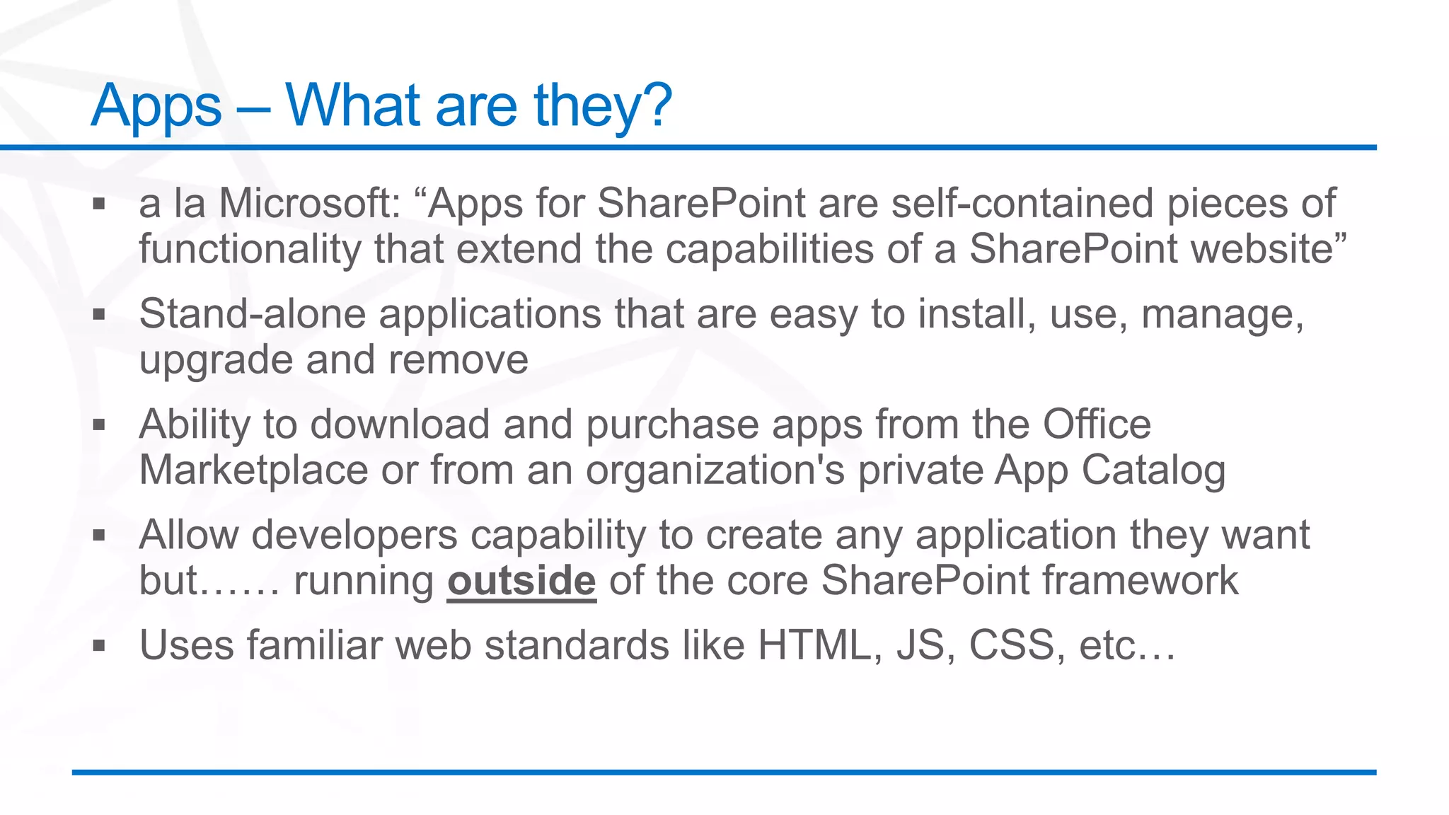 Apps – What are they?
 