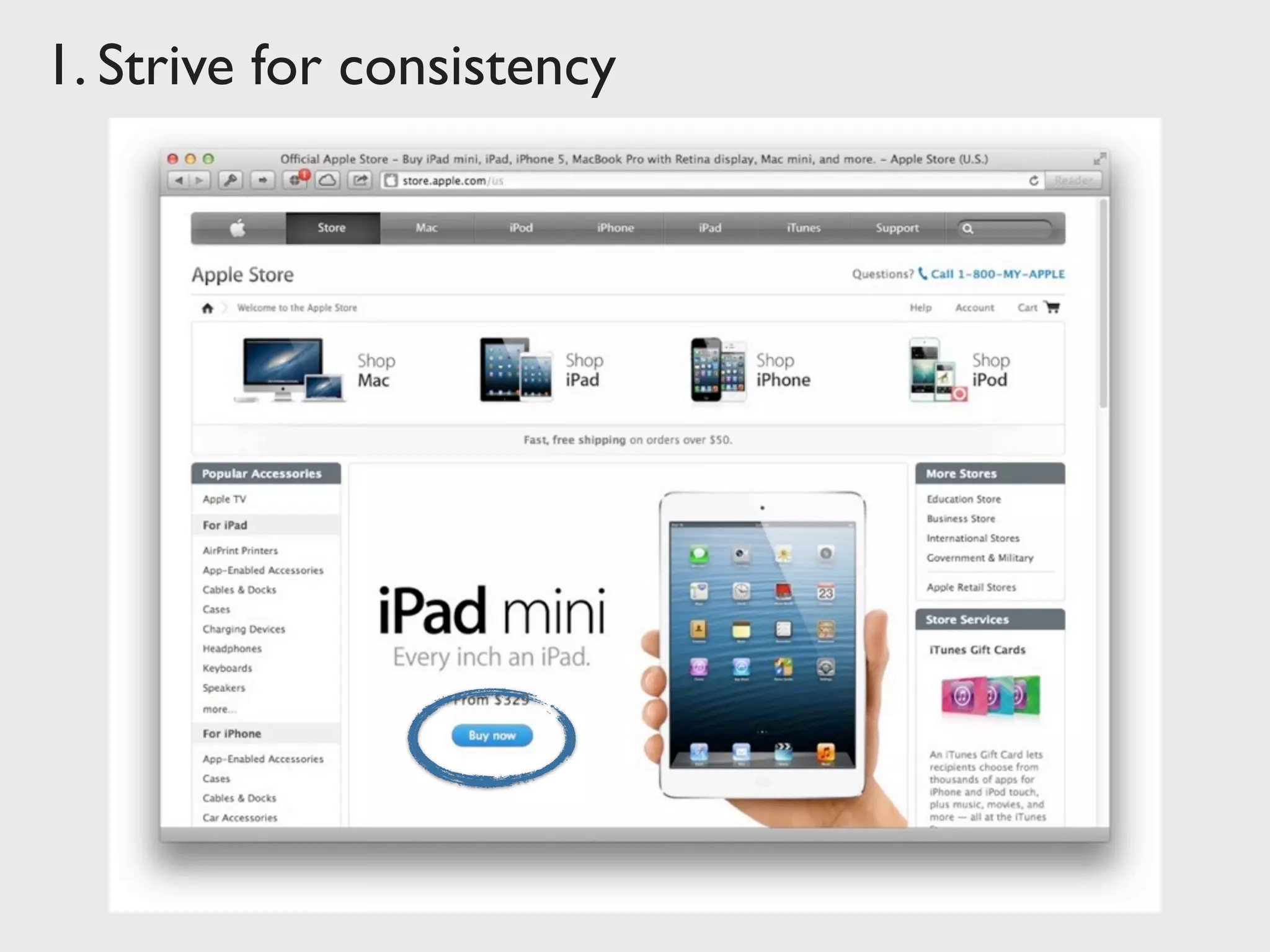 1. Strive for consistency
 