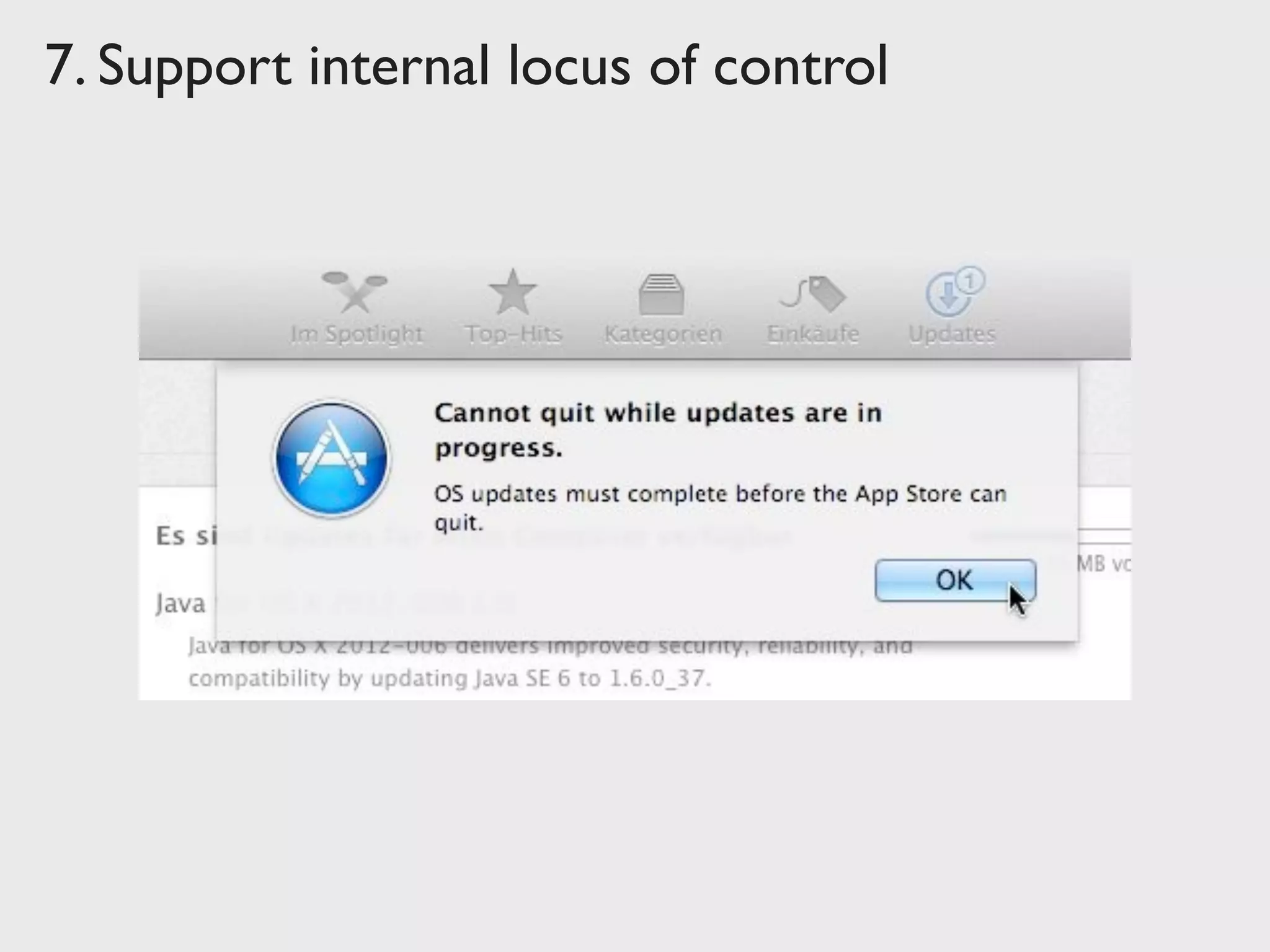 7. Support internal locus of control
 