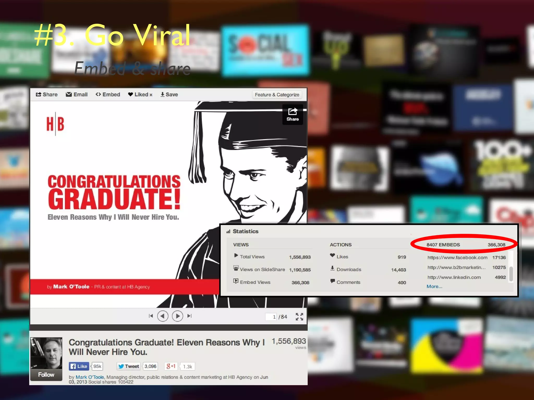 #3. Go Viral
Embed & share