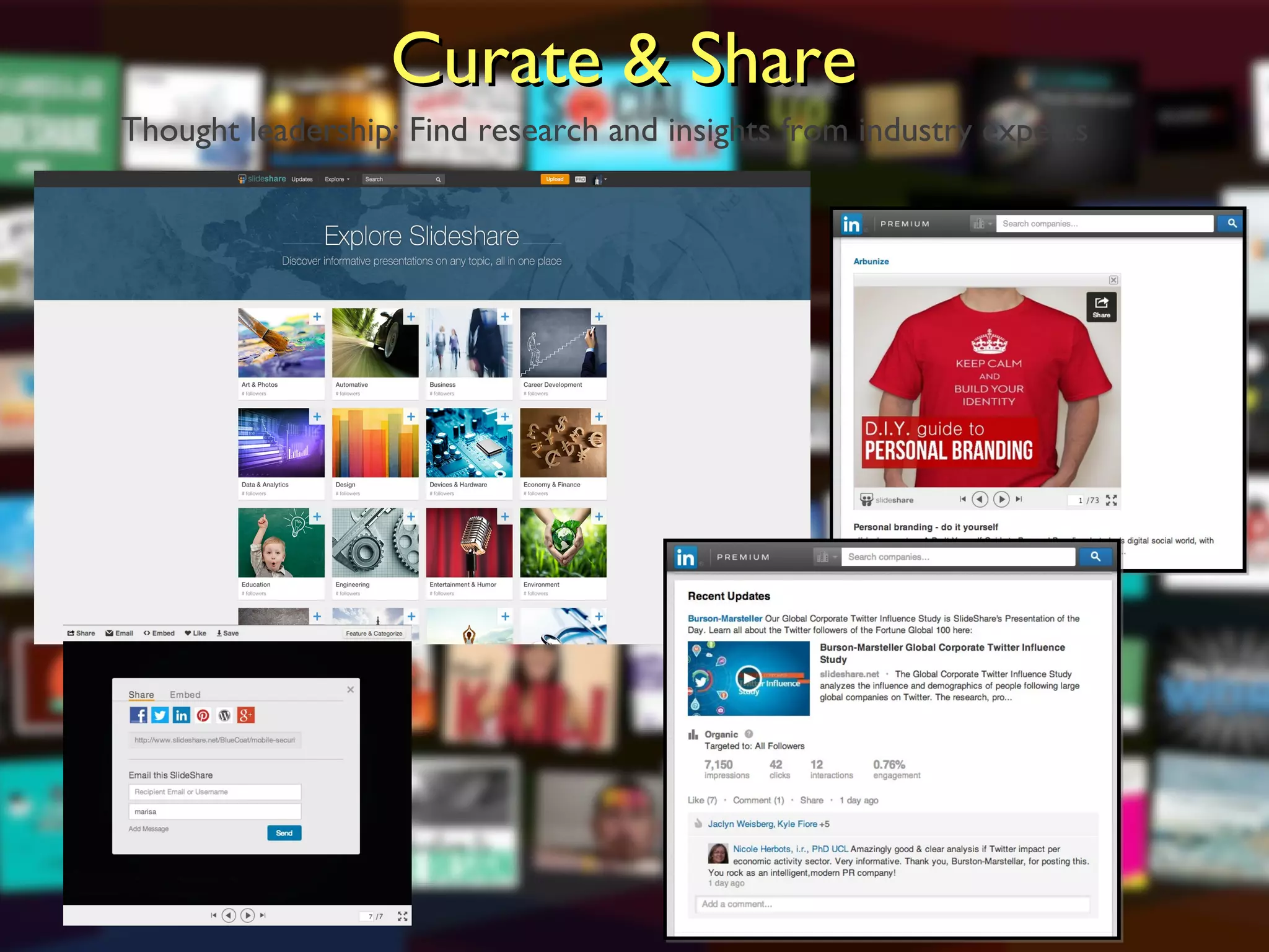 Curate & ShareCurate & Share
Thought leadership: Find research and insights from industry experts