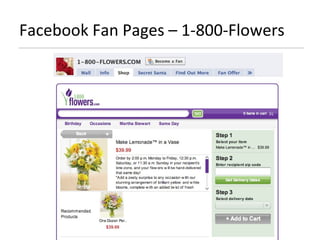 Facebook Fan Pages – 1-800-Flowers 