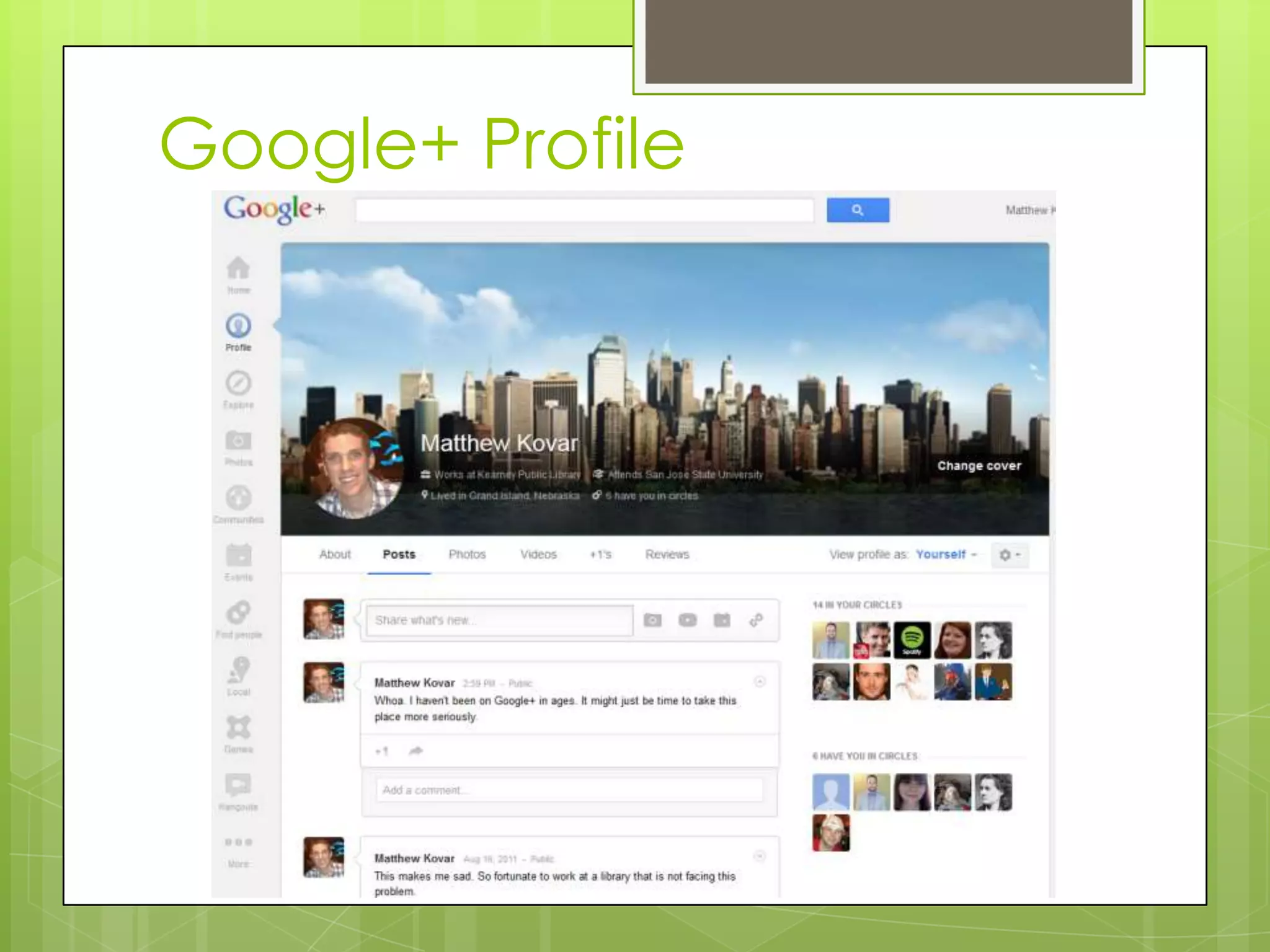 Google+ Profile
 