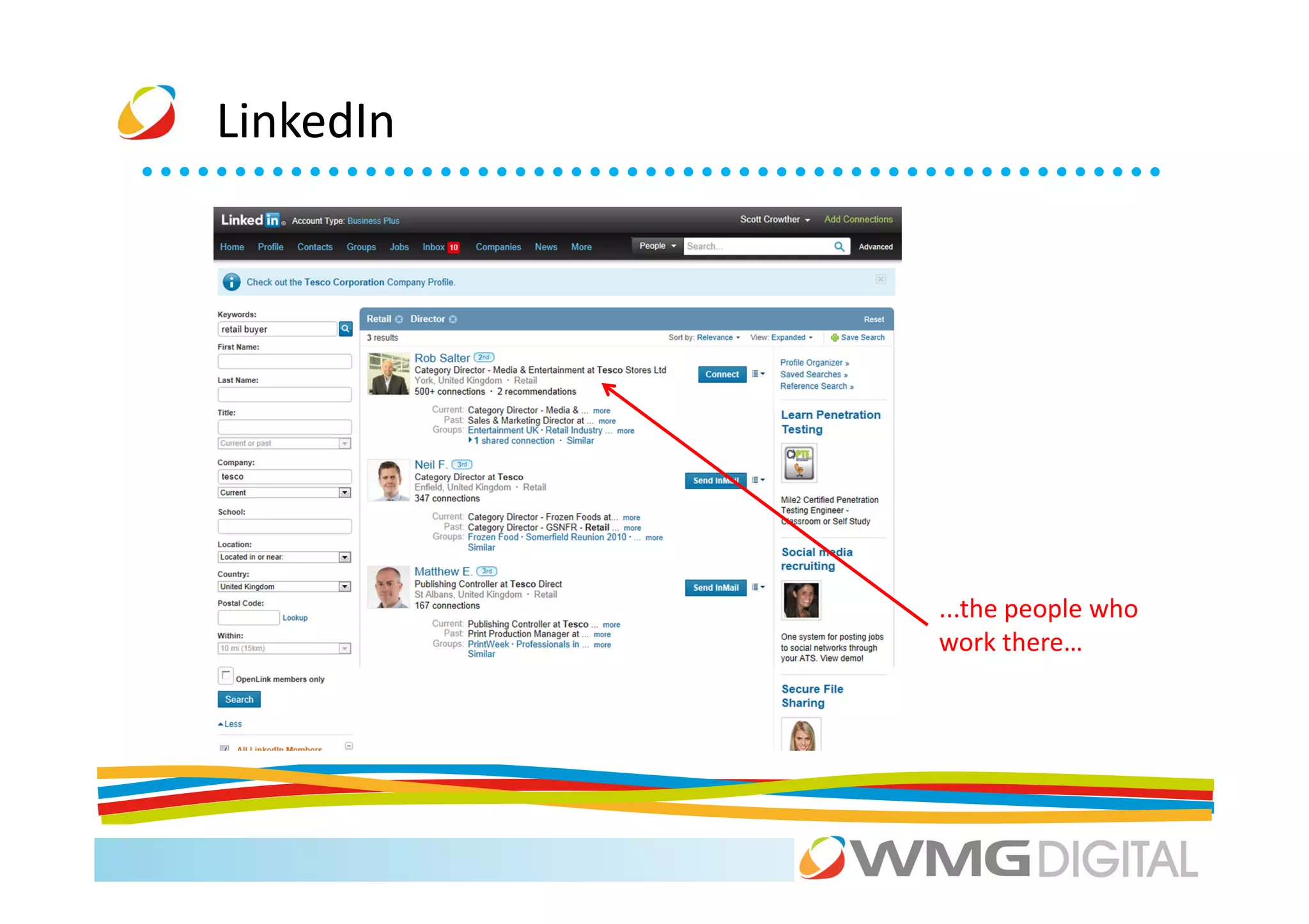 LinkedIn




           ...the people who
           work there…
 