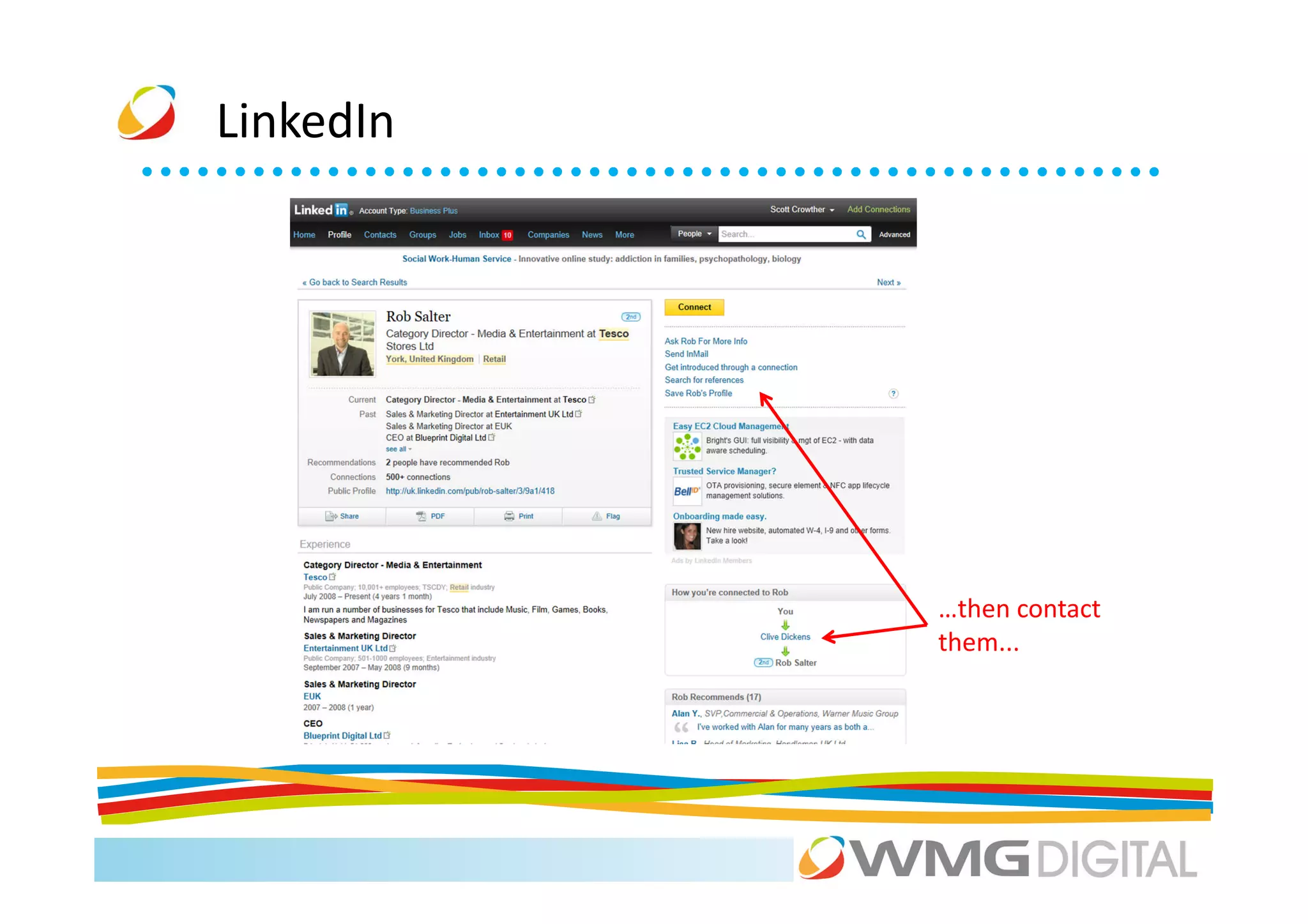 LinkedIn




           …then contact
           them...
 