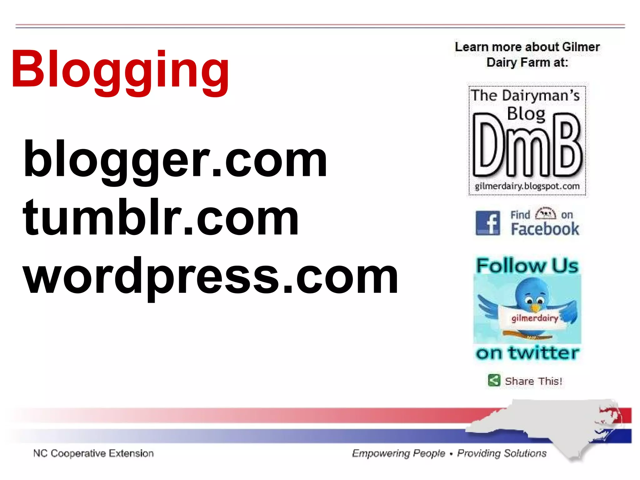 blogger.com tumblr.com wordpress.com Blogging 