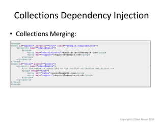 Collections Dependency Injection
• Collections Merging:

Copyright(c) Oded Nissan 2010

 