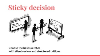 Sticky decision
Choose the best sketches
with silent review and structured critique.
 