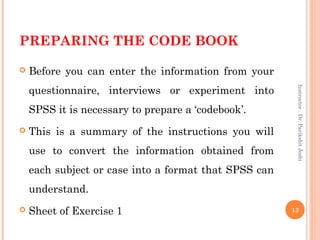 Research Methodology (MBA II SEM) - Introduction to SPSS | PPT