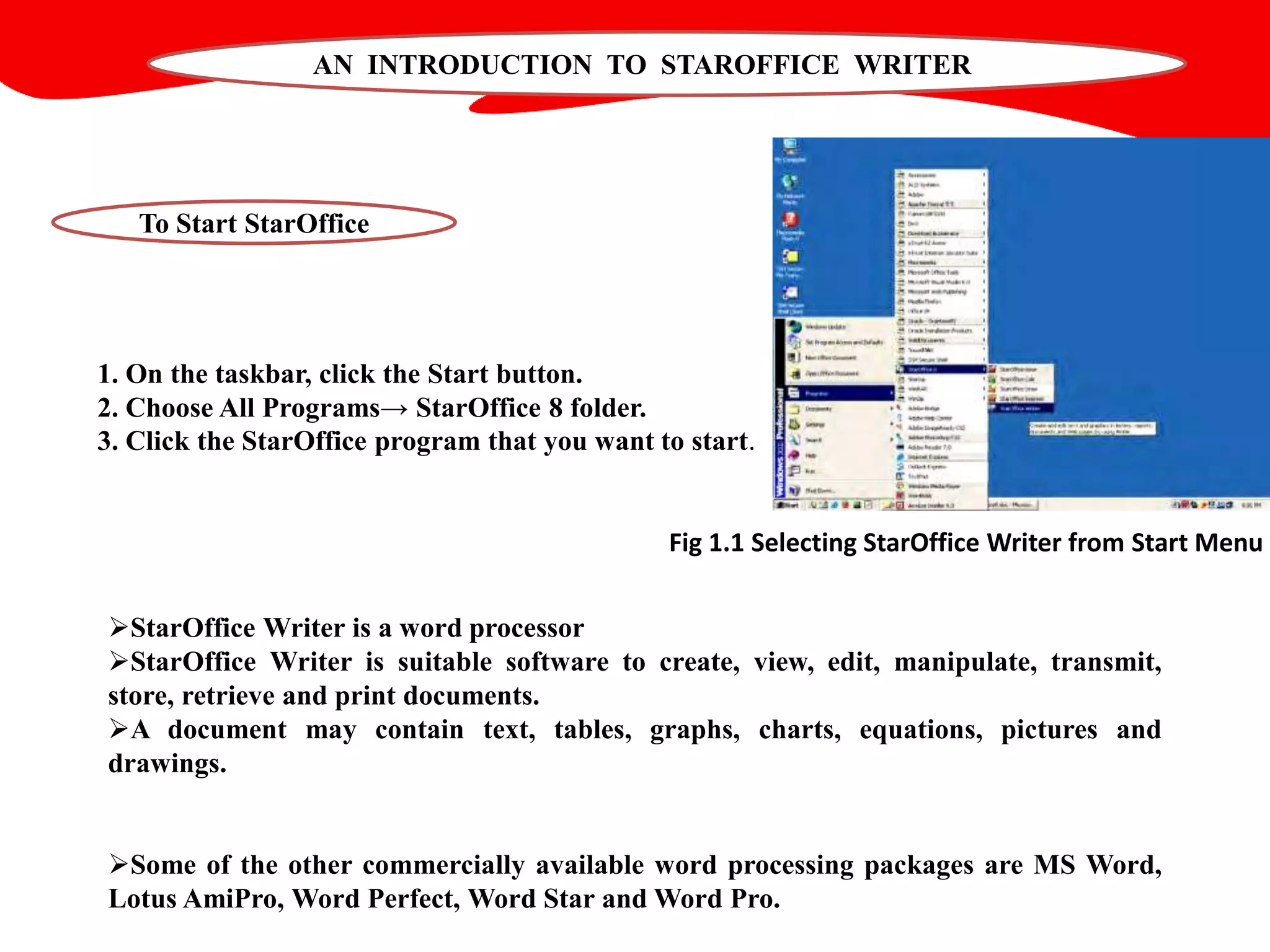 Introduction to Staroffice Writer - R.D.Sivakumar | PPT | Free Download