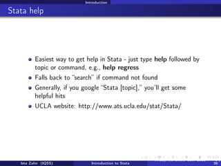 Introduction to Stata | PDF