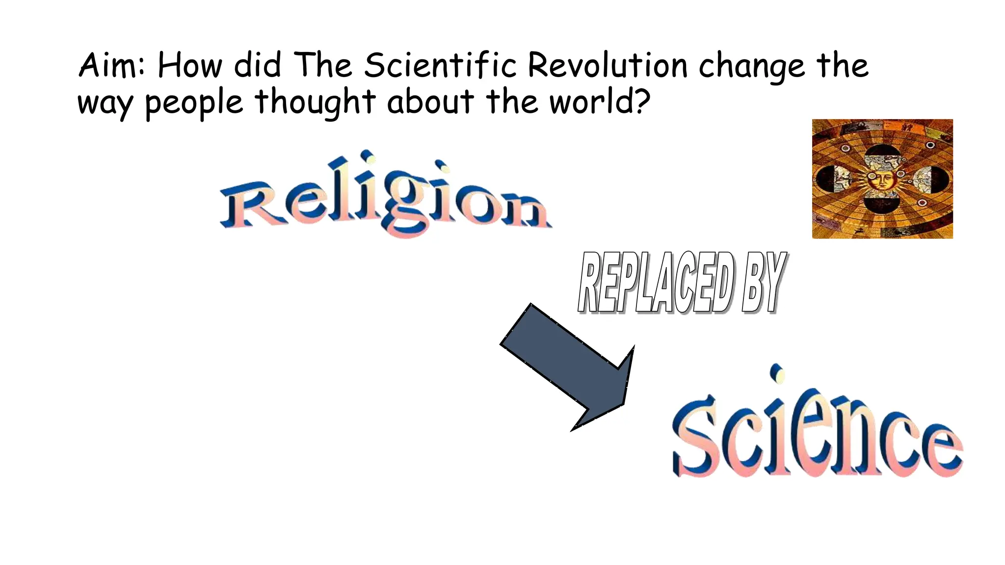 Aim: How did The Scientific Revolution change the
way people thought about the world?
 