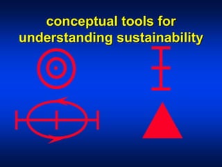 conceptual tools for
understanding sustainability
 