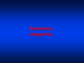 Normative
categories
 