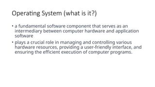 Introduction To System Software Intro to Systems Software, Programming Software and Productivity Tools.pptx