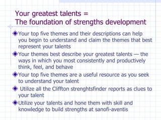 Intro To Talent Discovery And Strenghts Development | PPT